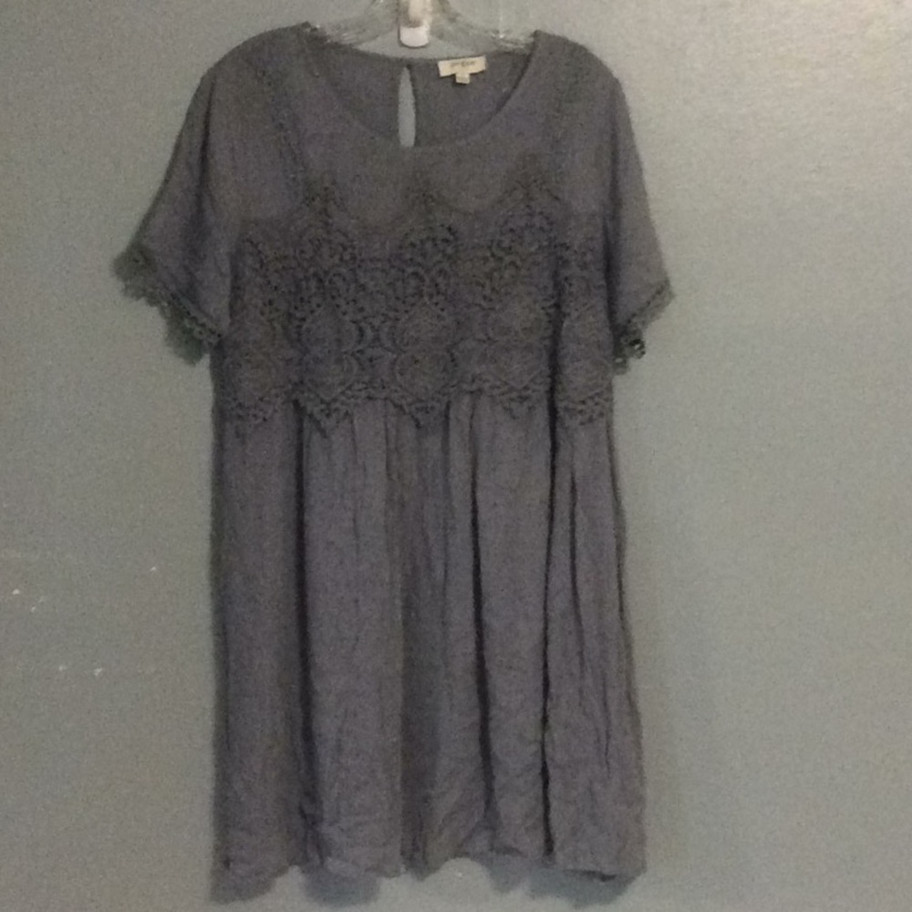 Umgee Womens Baby Doll Boho Gunny Dress Sz S